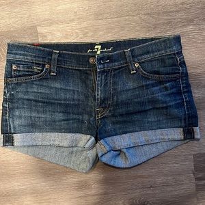 7 for all mankind denim shorts sz27